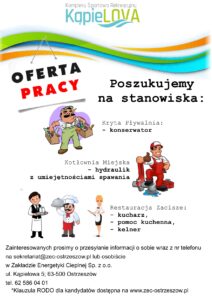Read more about the article Szukamy pracowników